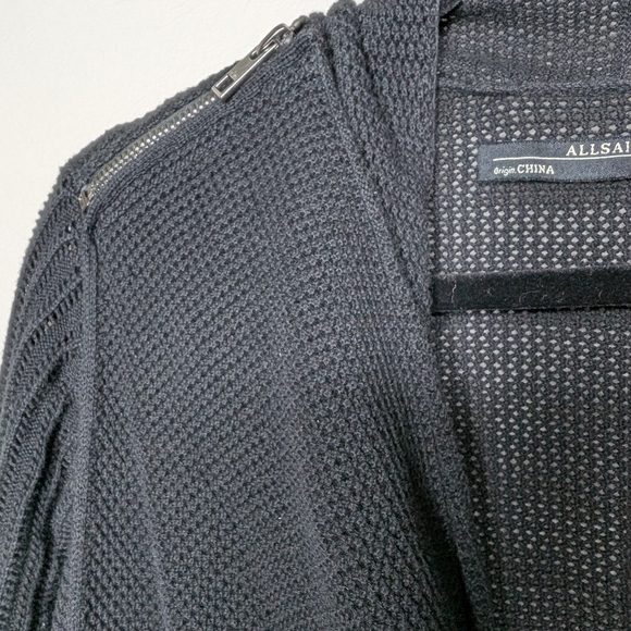 All Saints Drina Drape Cardigan Sweater sz 2 - Picture 6 of 8